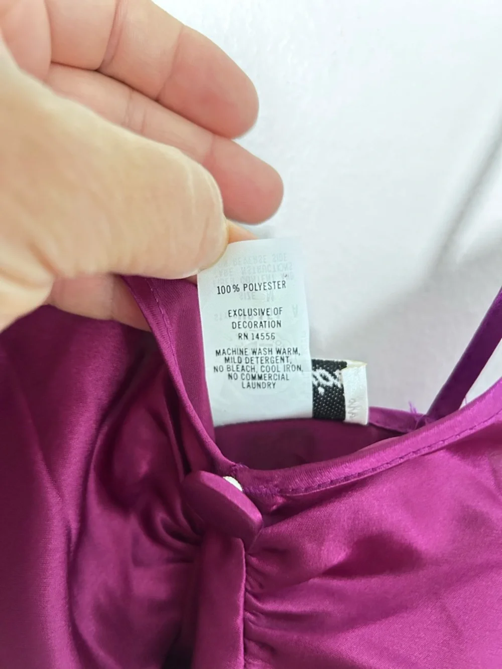 Miss Dior Vintage Satin Slip Dress Fuchsia Pink Bias Cut Nightgown Size M